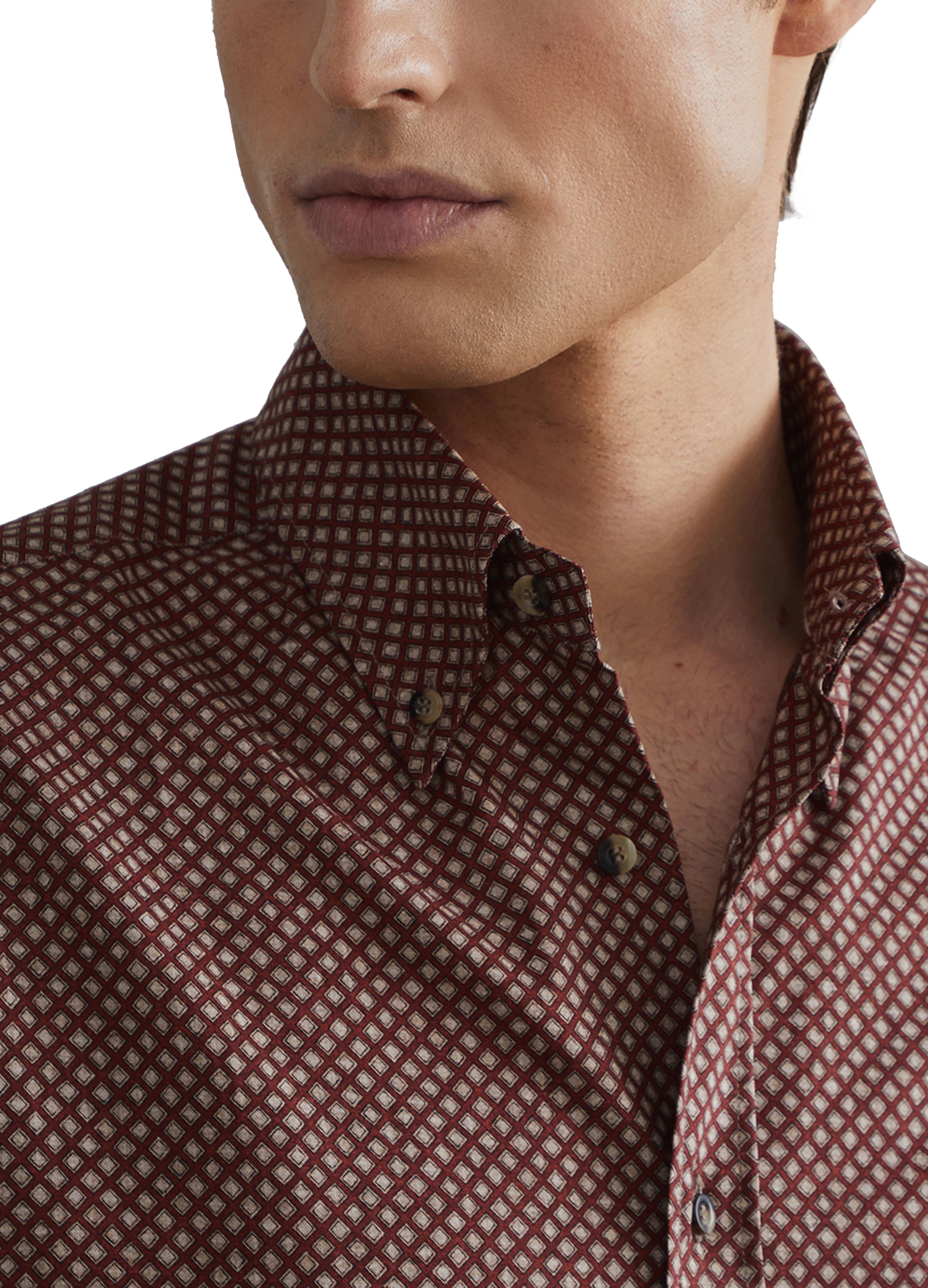 Brunello Cucinelli Printed twill shirt