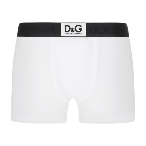 Dolce & Gabbana Two-way stretch cotton boxers with patch