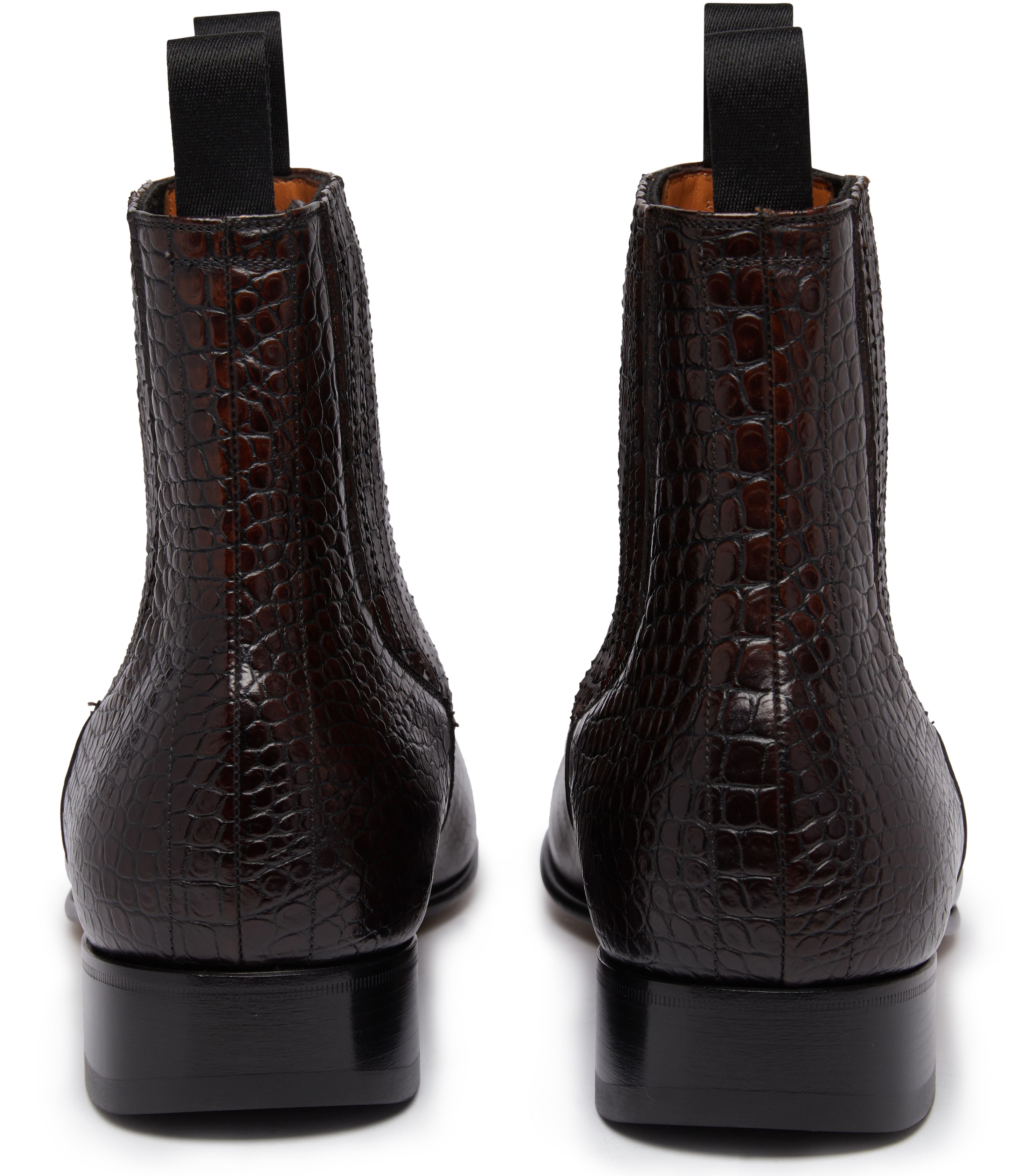 Tom Ford Alligator embossed leather ankle boots