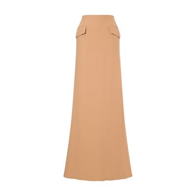 Alberta Ferretti Long enver satin skirt