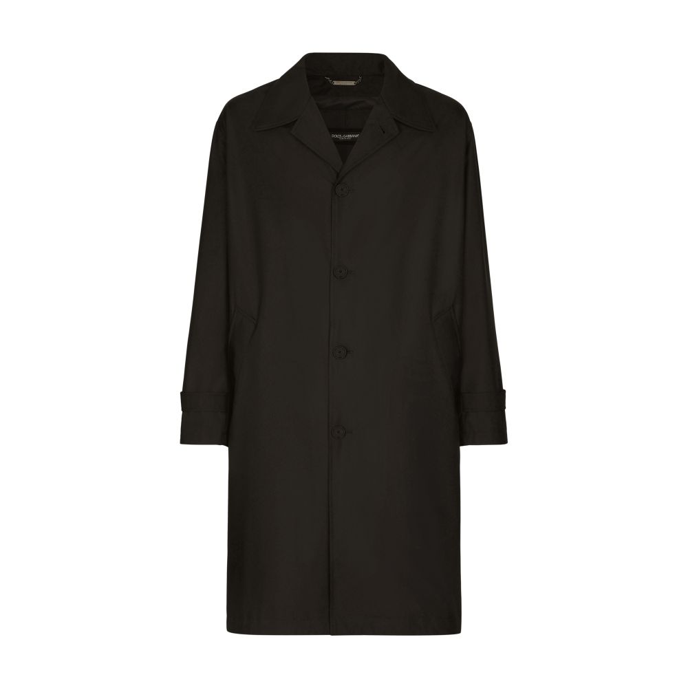 Dolce & Gabbana Nylon trench coat with logo tag