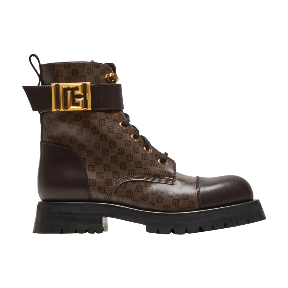 Balmain Mini Monogram Romy Army Boots