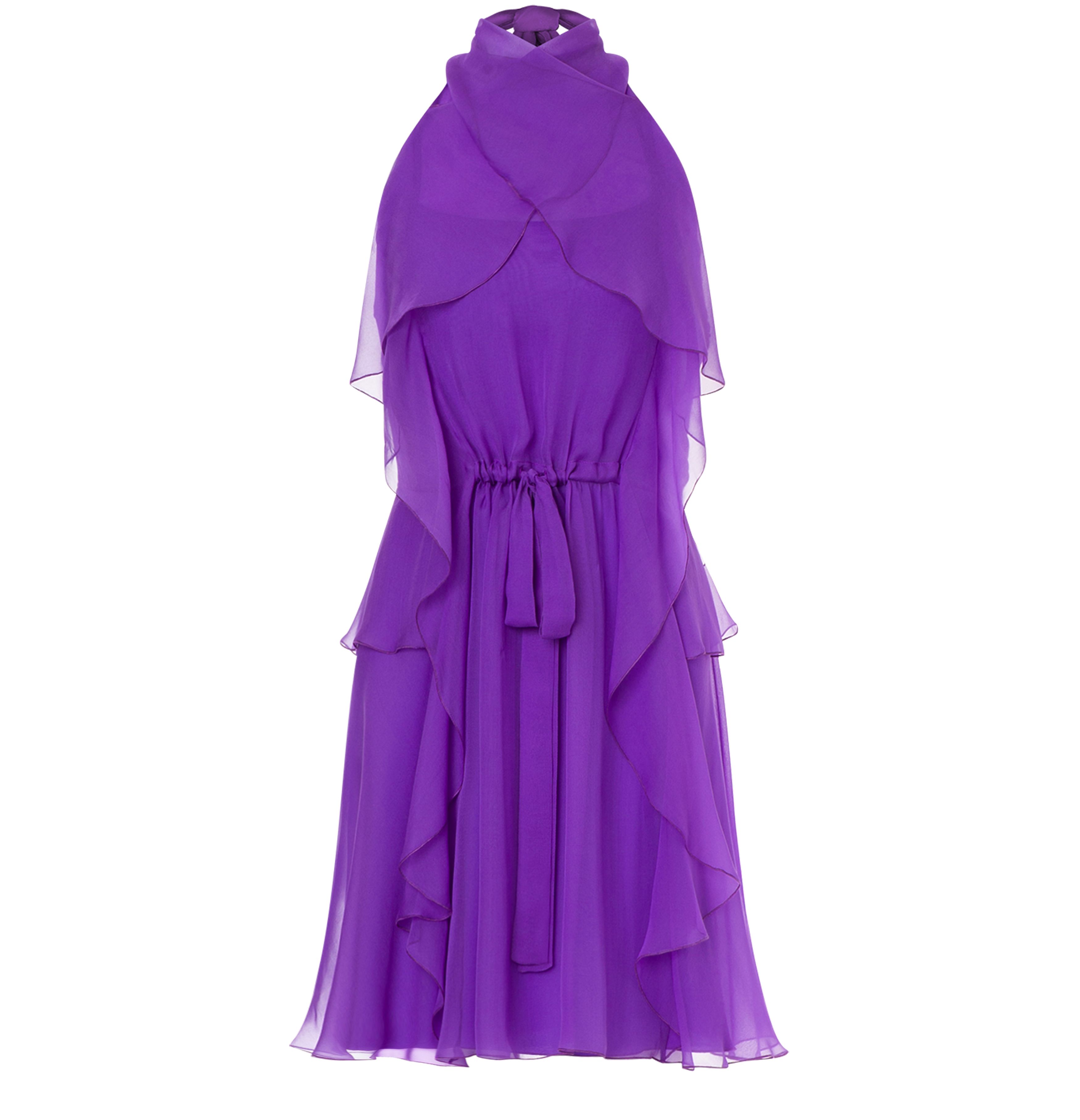 Alberta Ferretti Organic chiffon mini dress