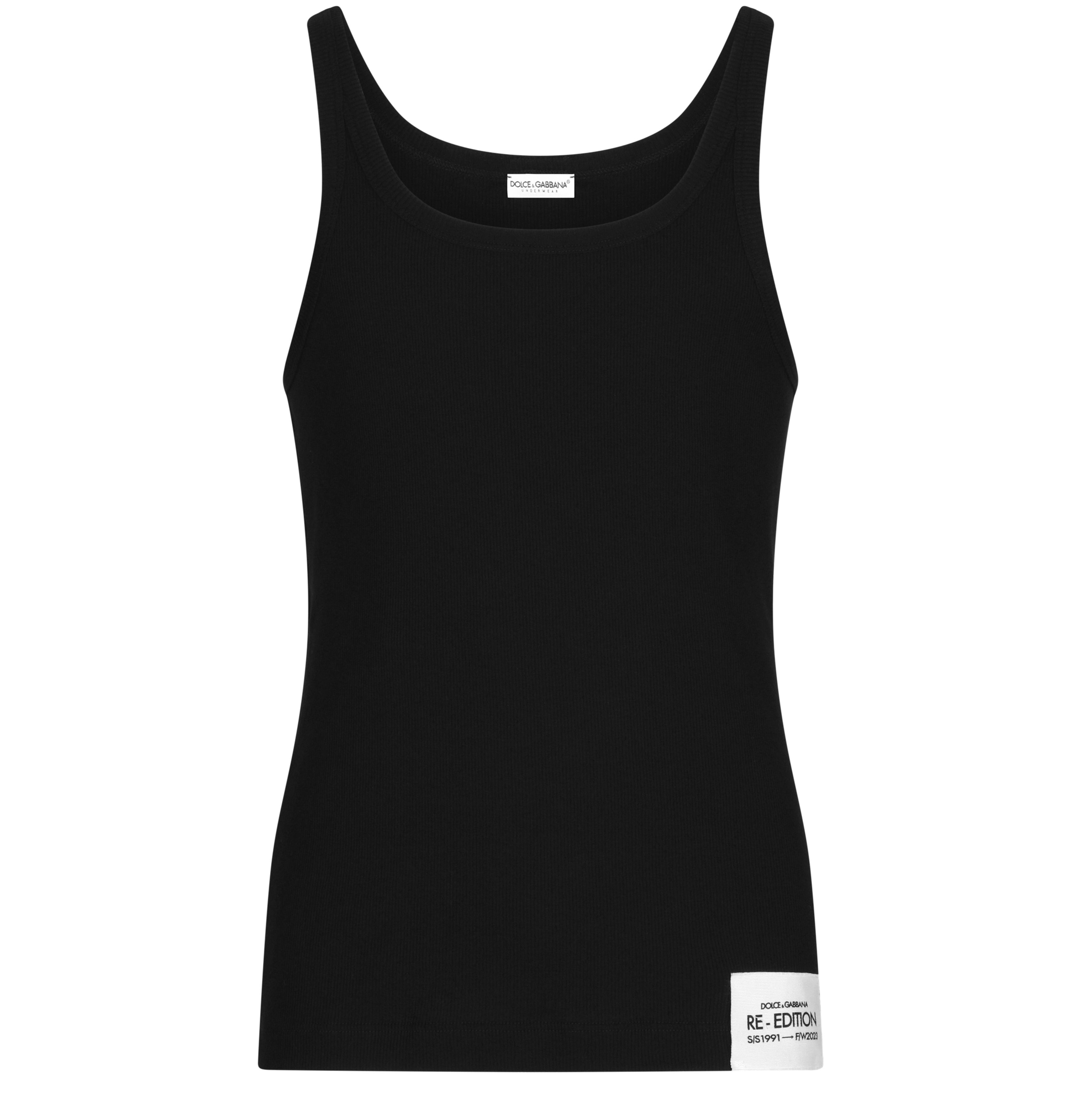 Dolce & Gabbana Fine-rib cotton singlet