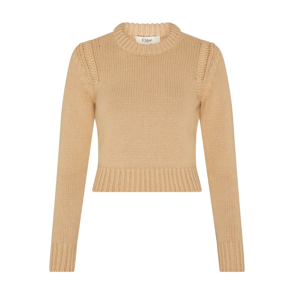 Chloé Cropped cashmere blend sweater