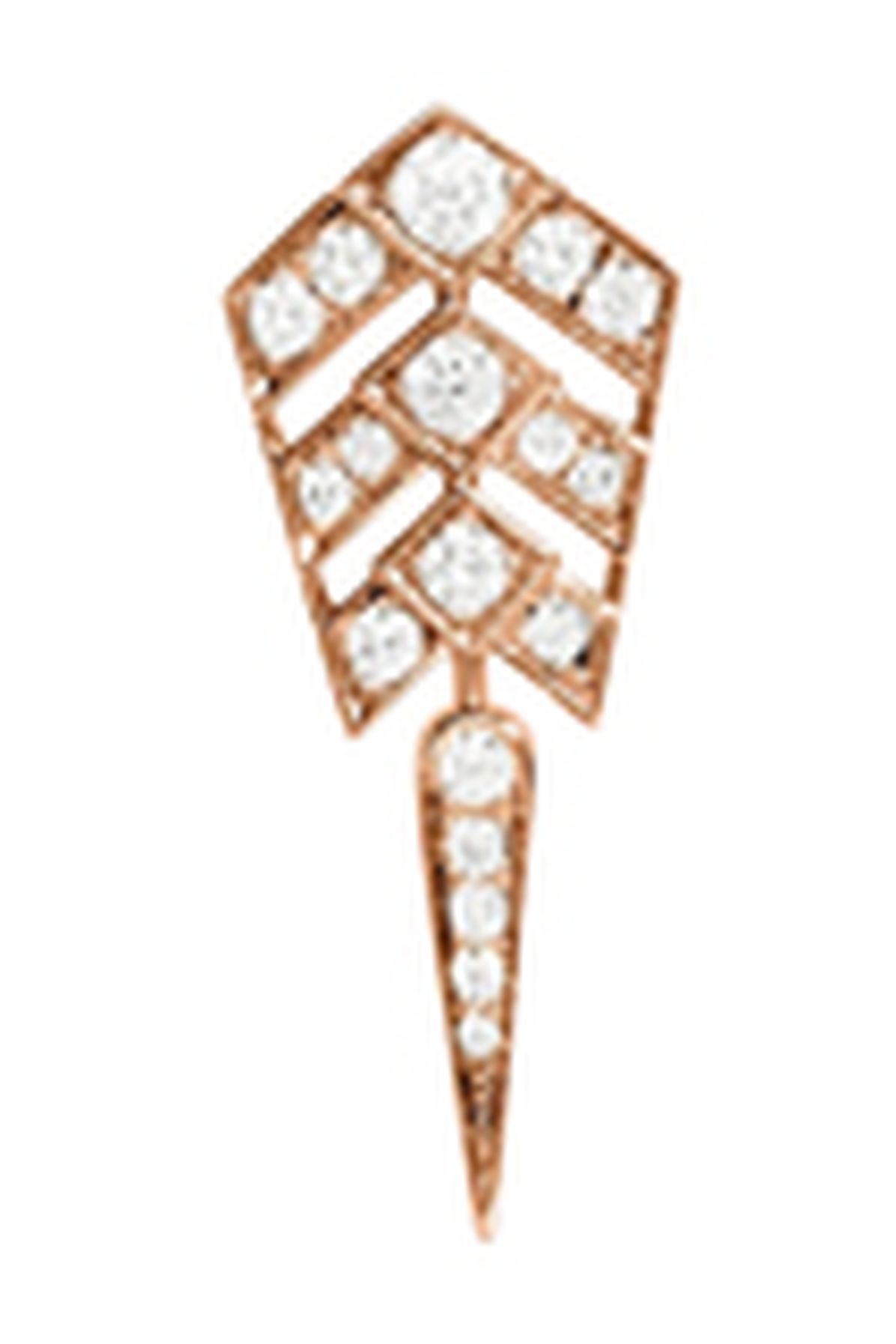  Stairway S diamond & 18k rose gold earring