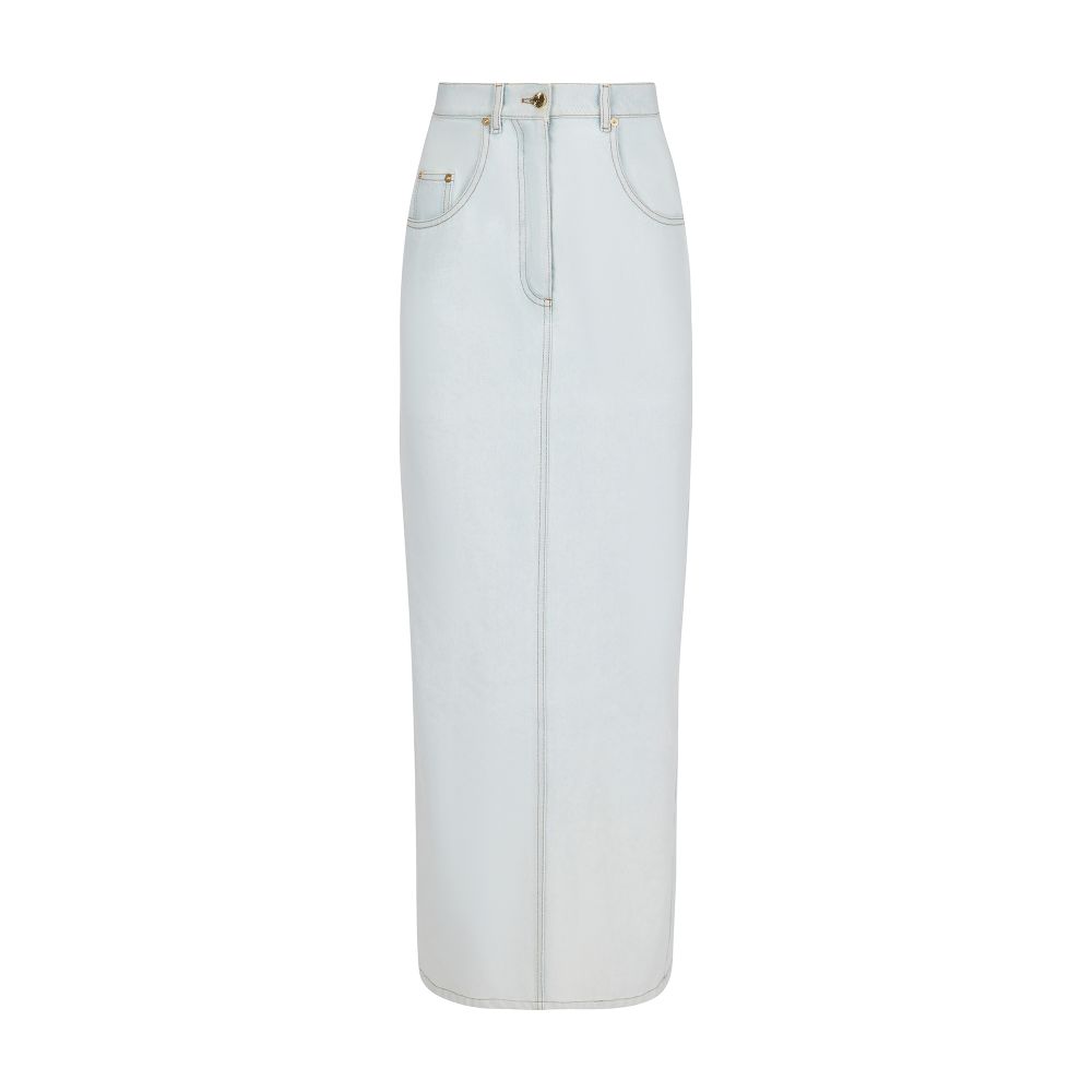 Nina Ricci Long denim skirt with slit