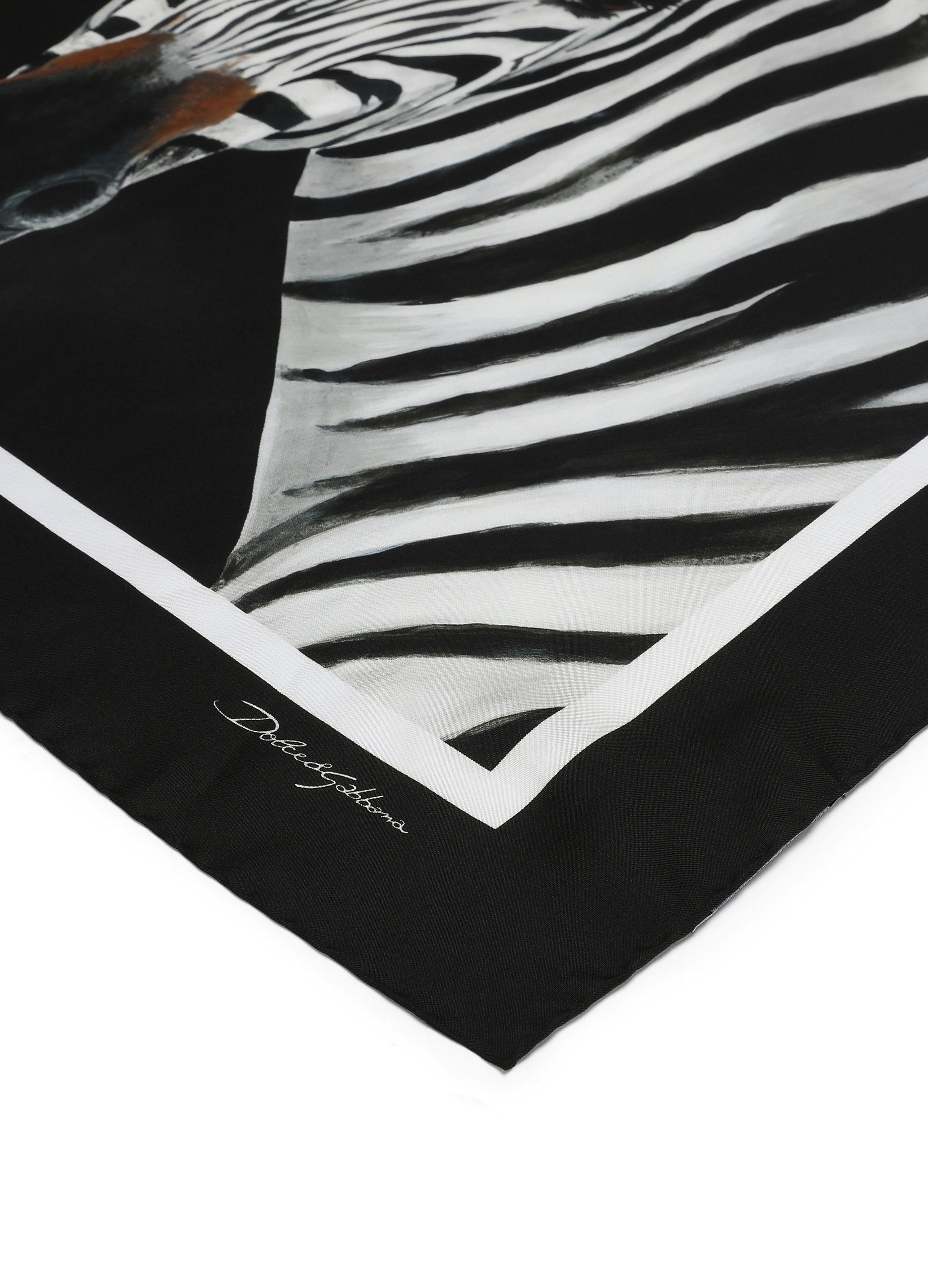 Dolce & Gabbana Zebra-print twill scarf (70 x 70)