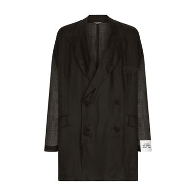 Dolce & Gabbana Oversize double-breasted linen jacket