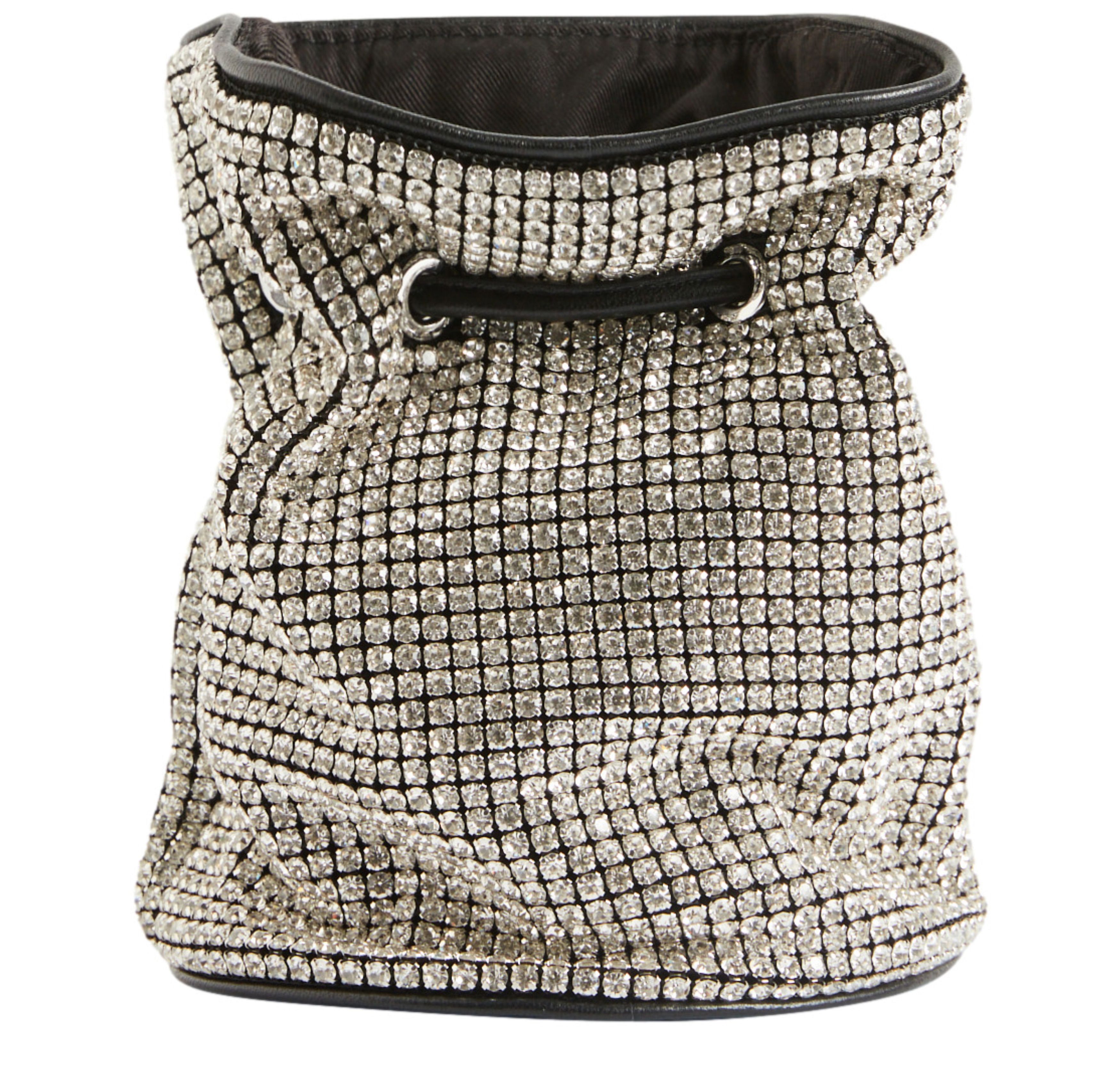  Small bucket bag with rhinestones