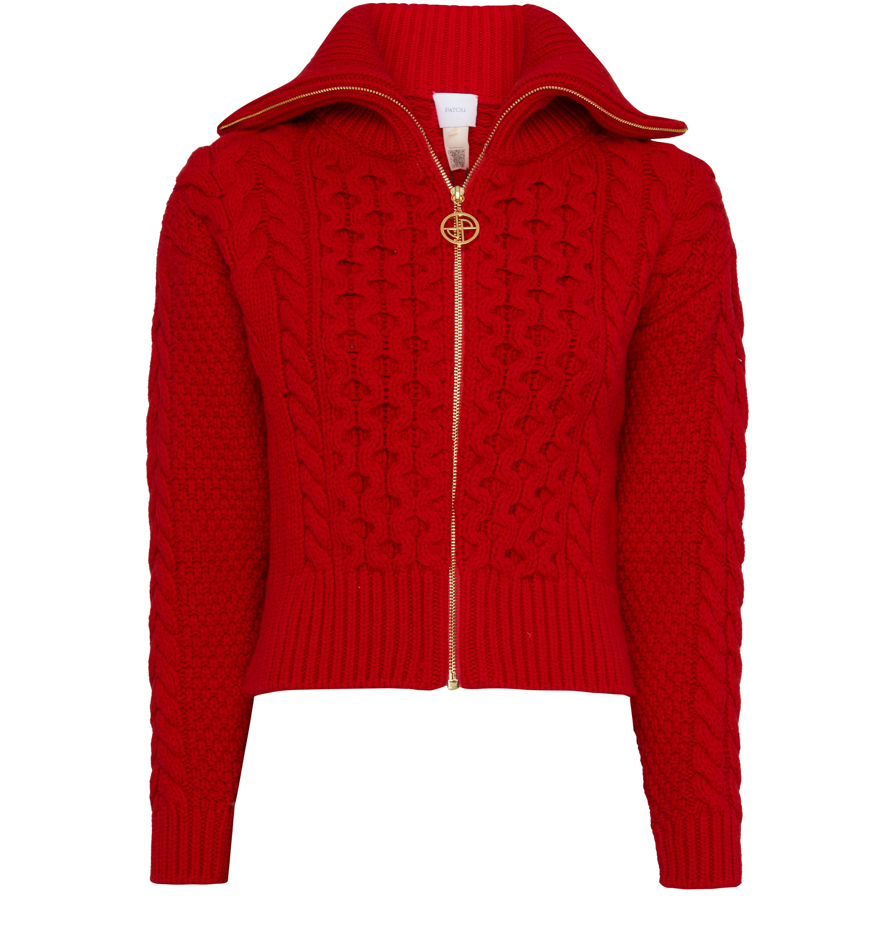 Patou Cable knit zipped blouson