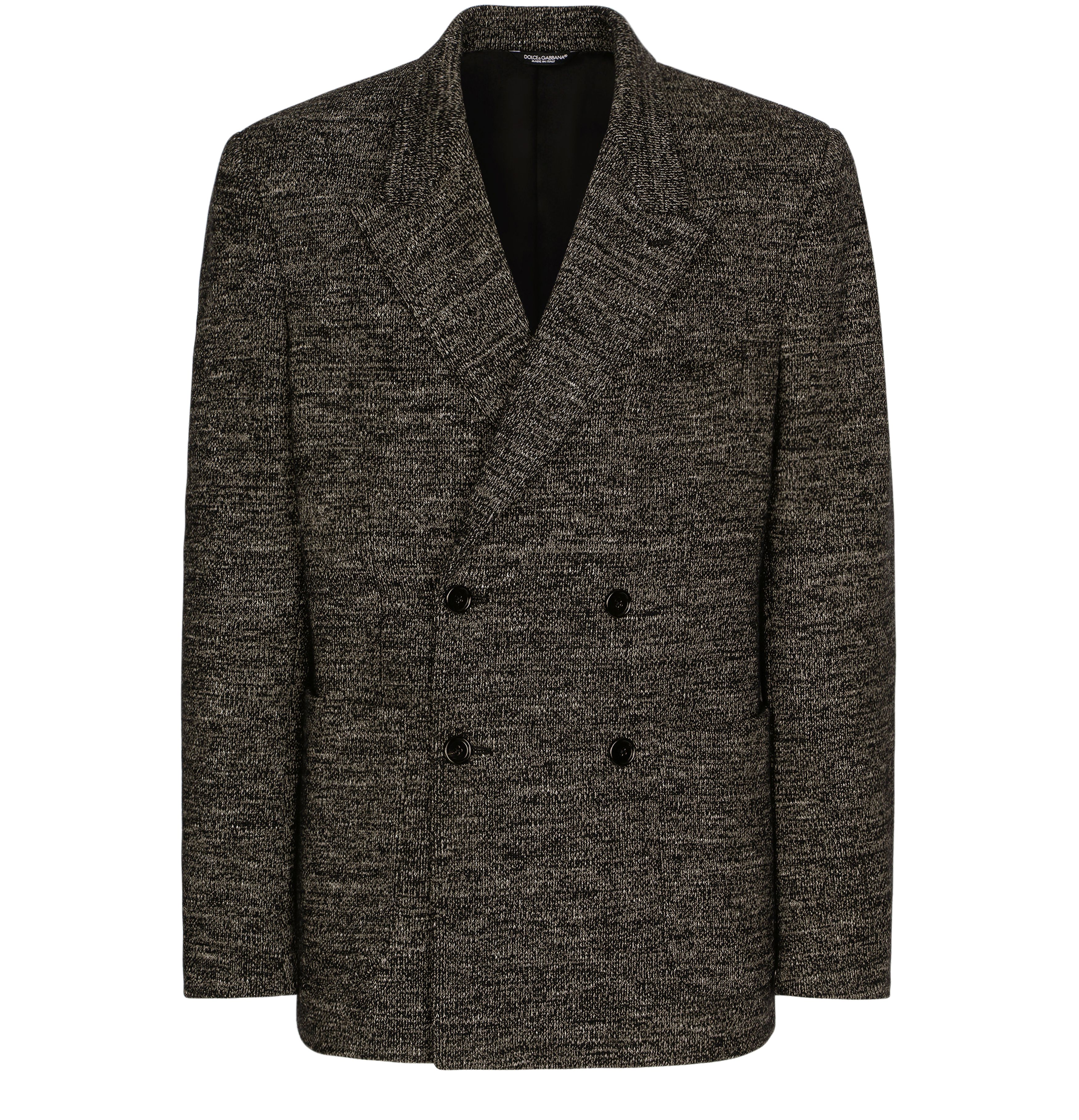 Dolce & Gabbana Double-Breasted Jersey Jacket in Wool and Cotton