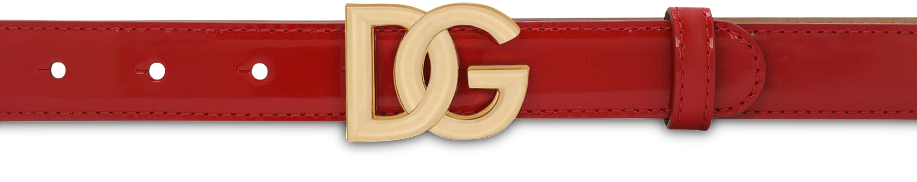 Dolce & Gabbana Polished calfskin belt with DG logo