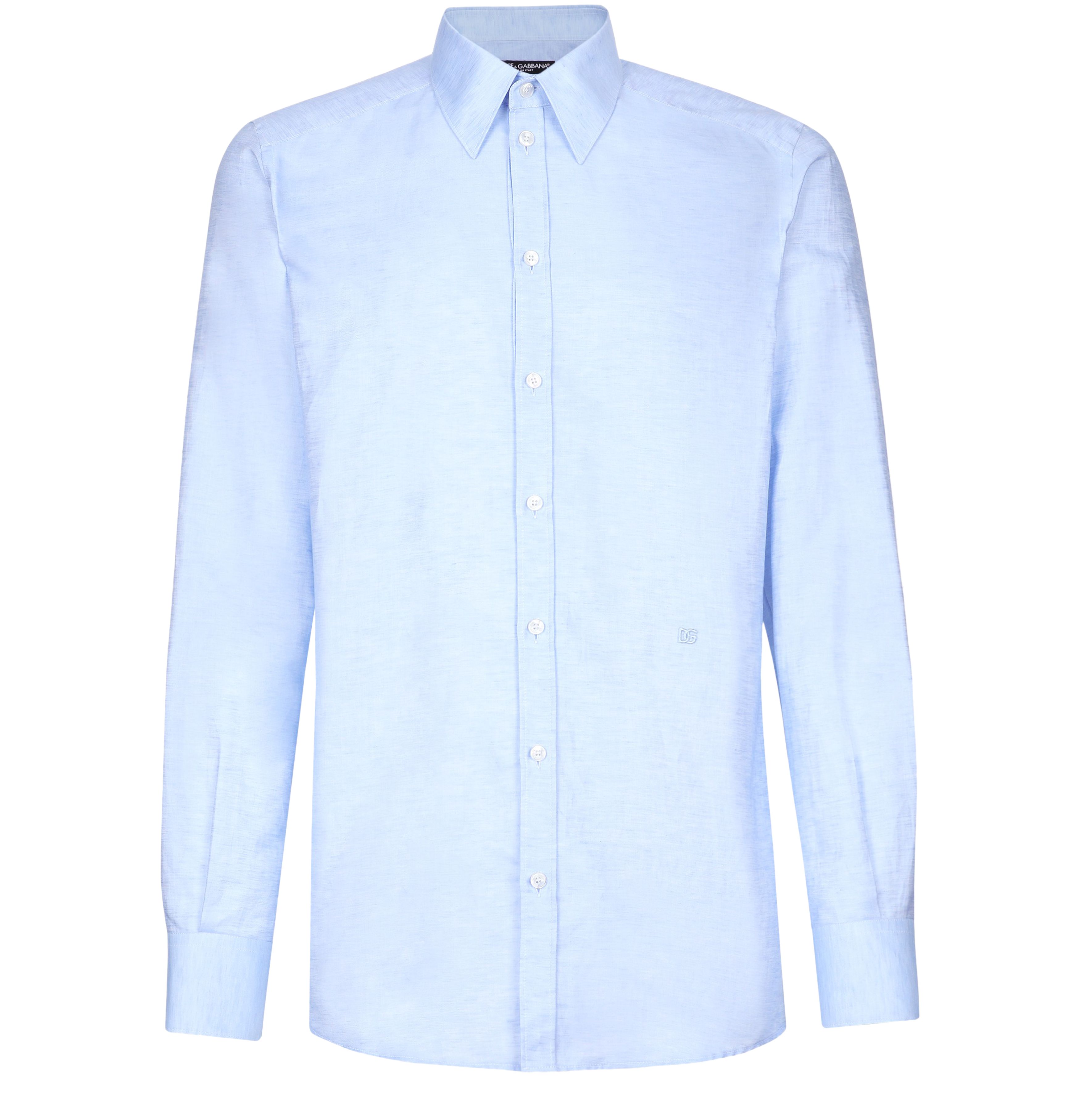 Dolce & Gabbana Cotton and linen Martini-fit shirt