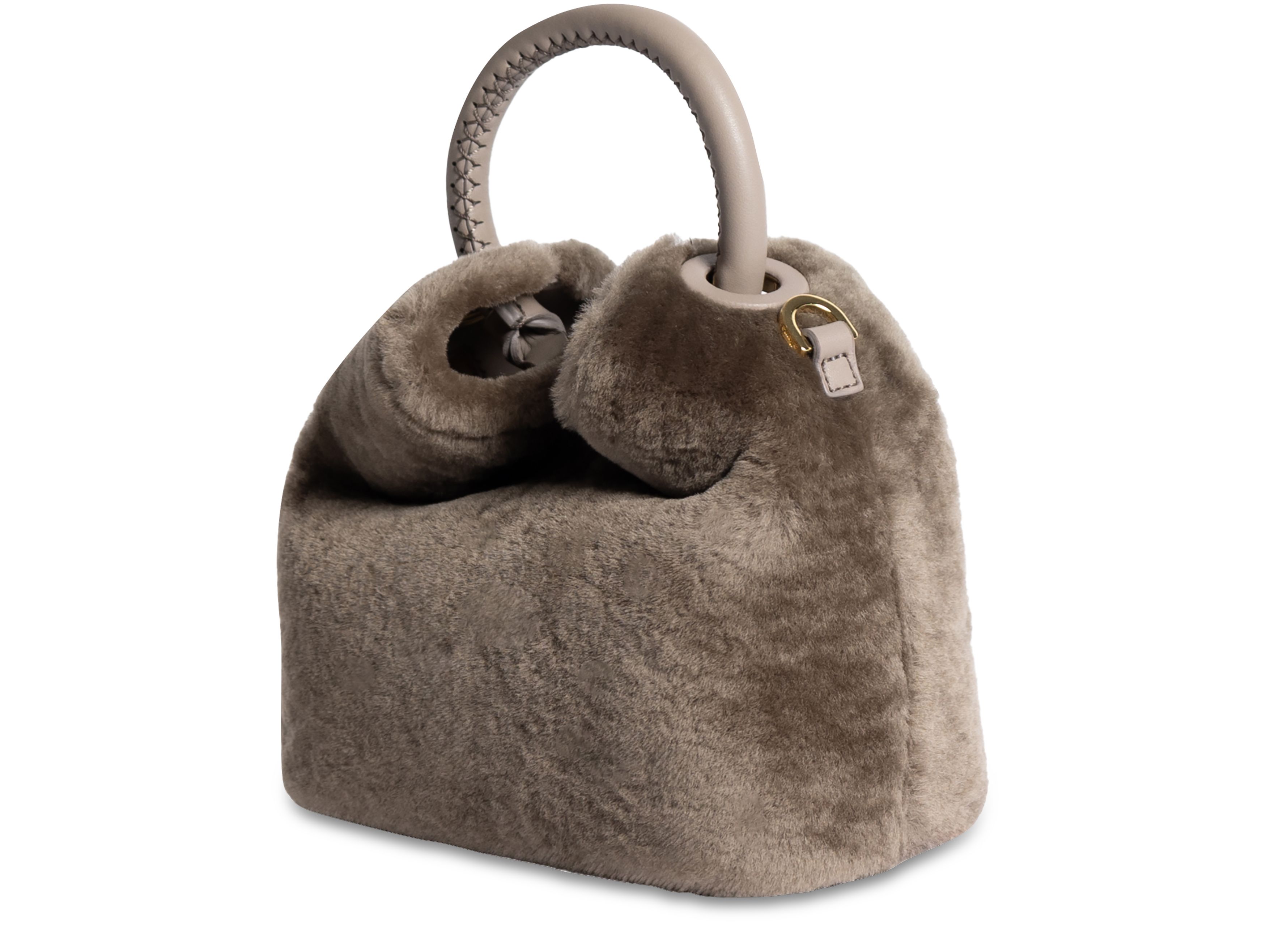 Elleme Madeleine small shearling/leather bag