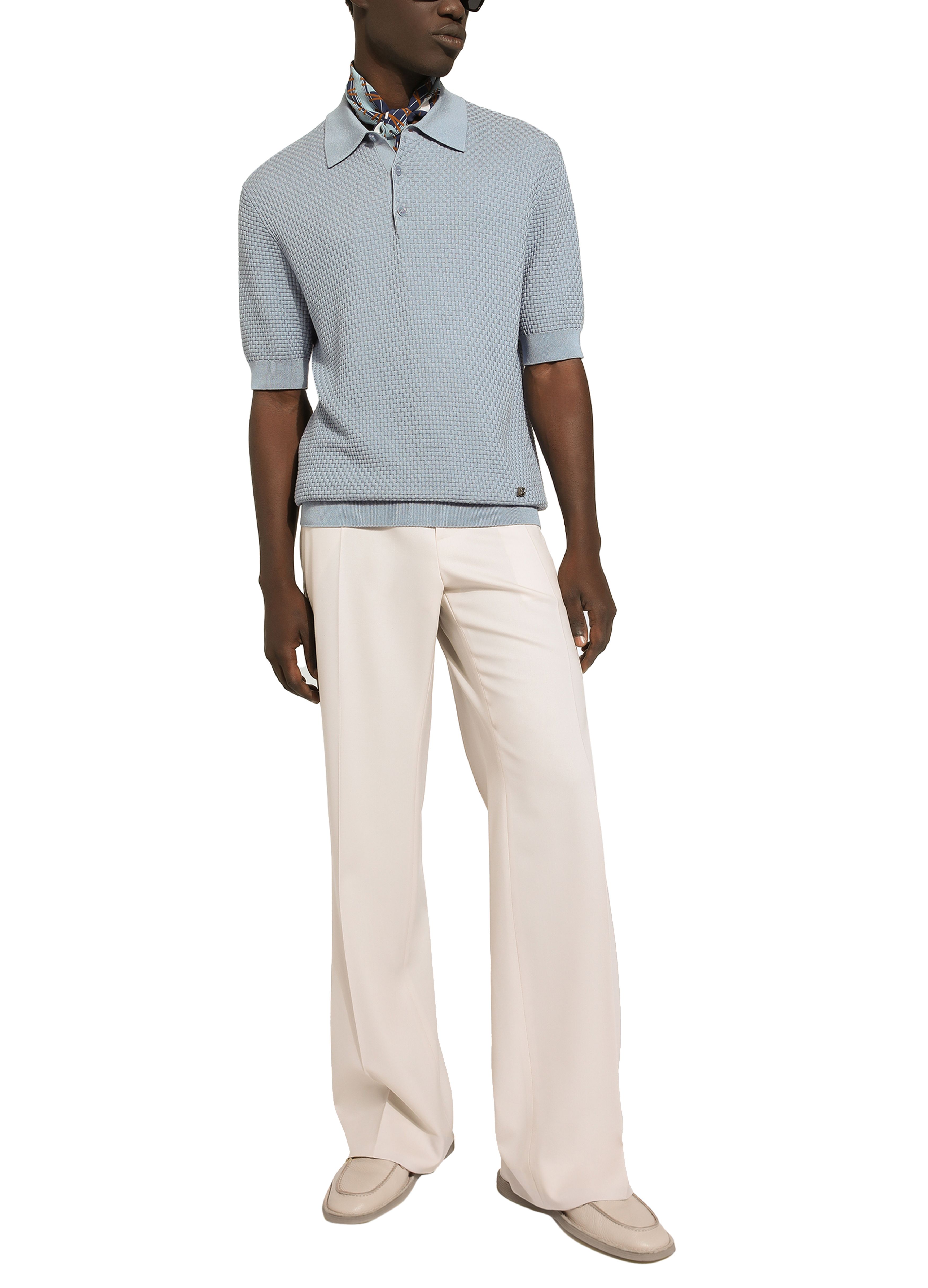 Dolce & Gabbana Stretch polo with DG hardware