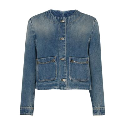 Givenchy Collarless denim jacket