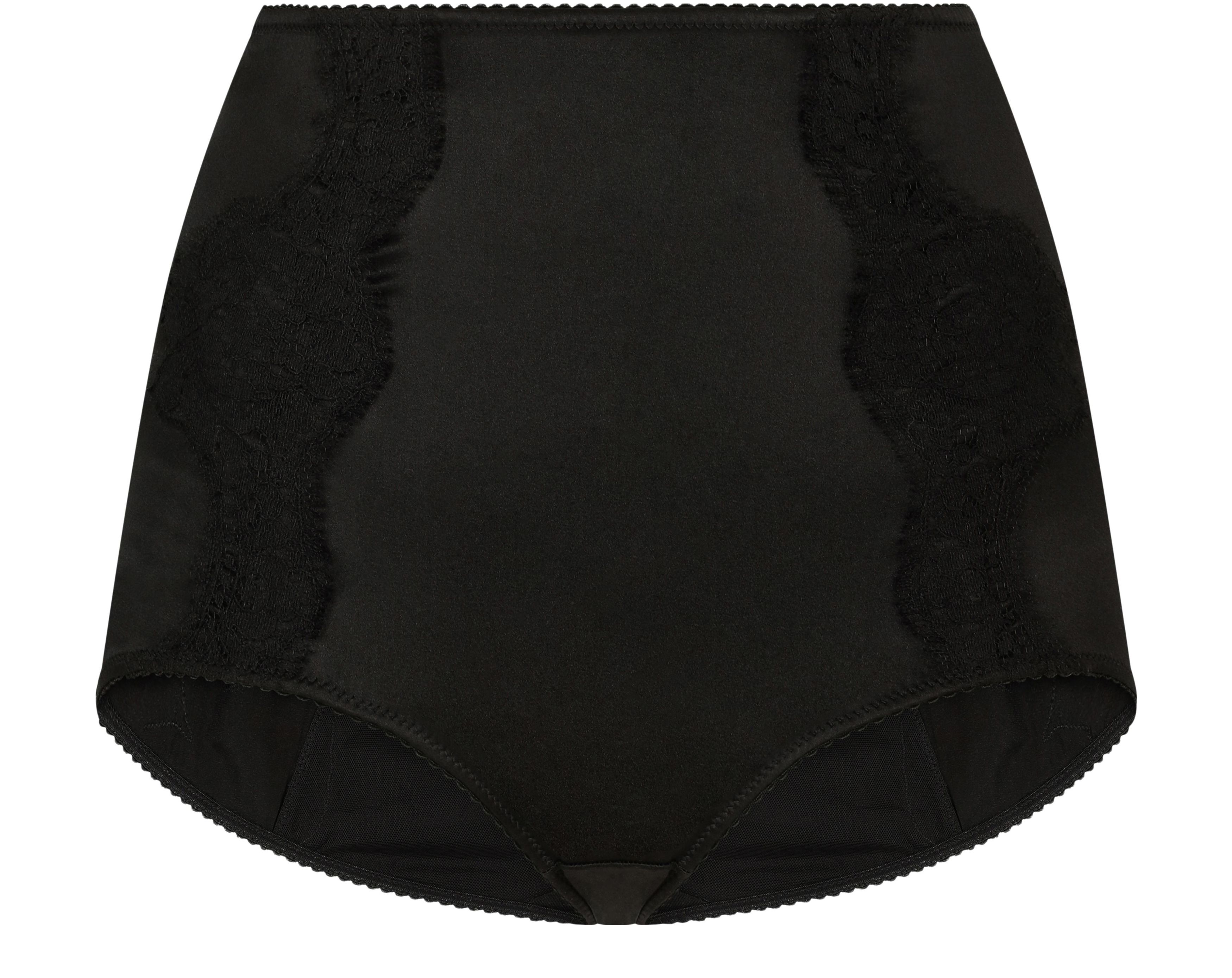 Dolce & Gabbana Satin high-waisted panties with lace details