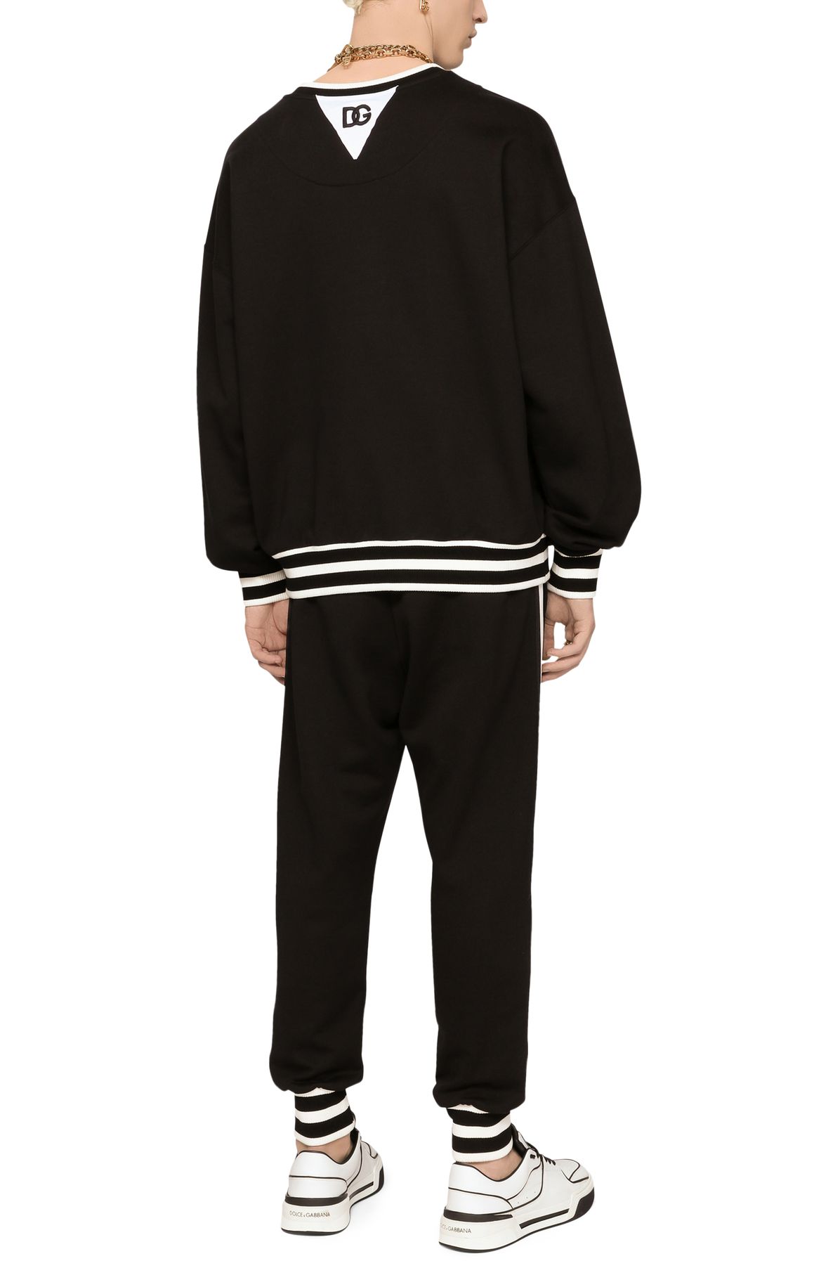 Dolce & Gabbana Jersey sweatshirt with embroidery and DG patch