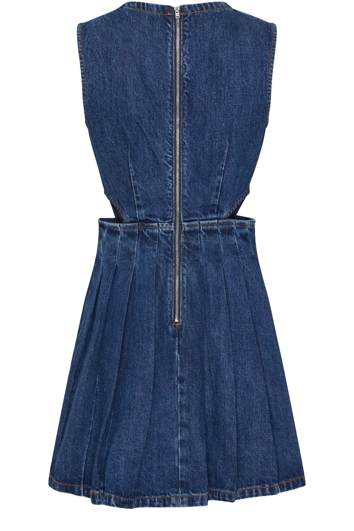  Denim cut-out mini dress