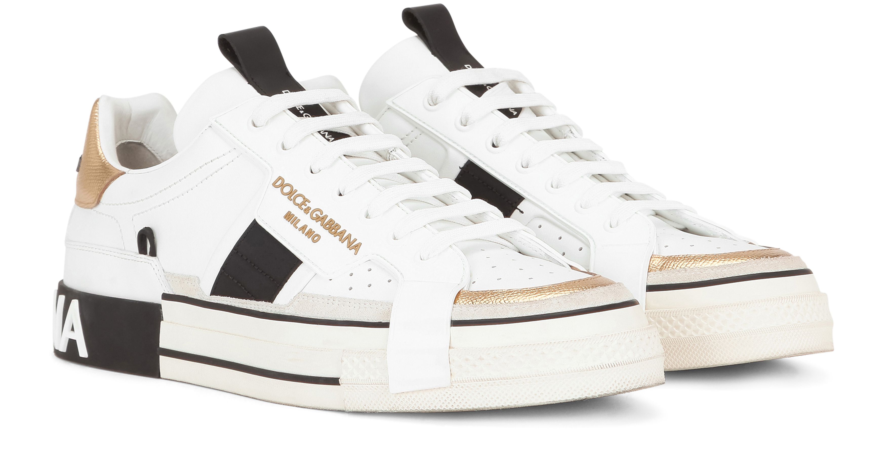 Dolce & Gabbana Calfskin 2.Zero Custom sneakers with contrasting details