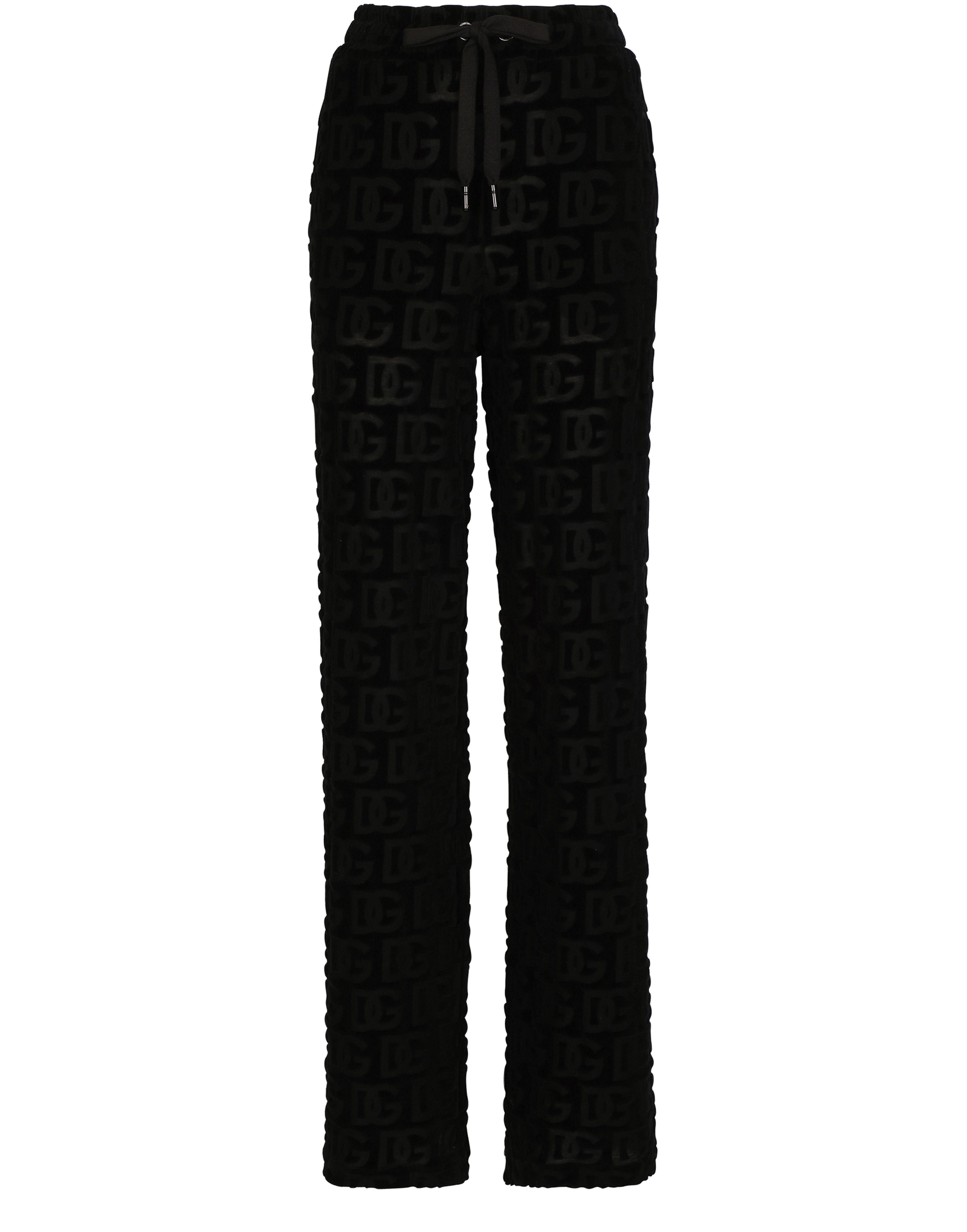 Dolce & Gabbana Flared jacquard pants with DG logo