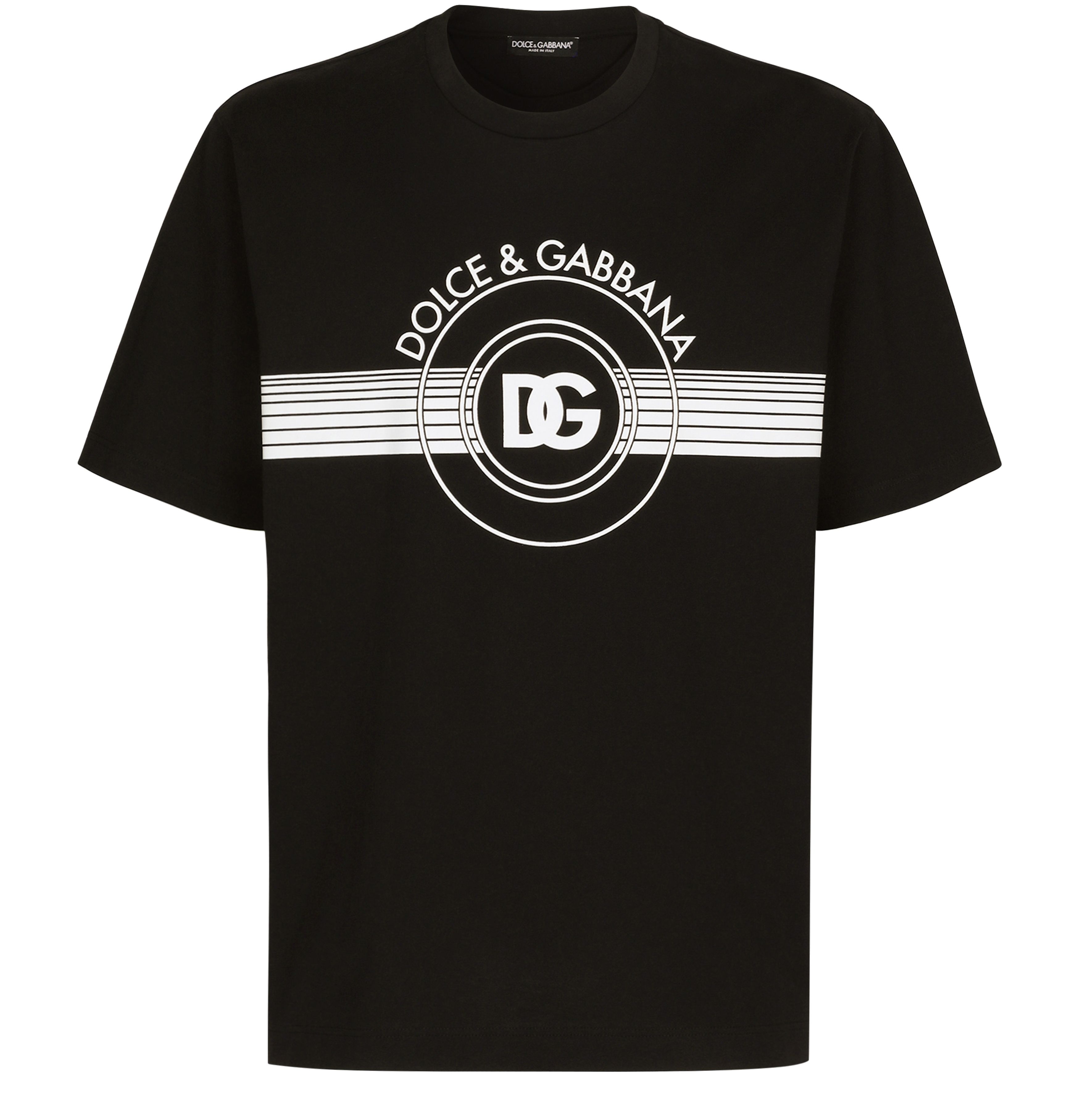 Dolce & Gabbana Cotton Interlock T-Shirt with Logo Print