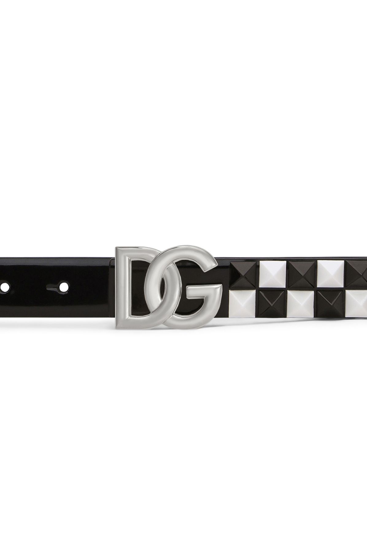 Dolce & Gabbana Calfskin belt with two-tone studs