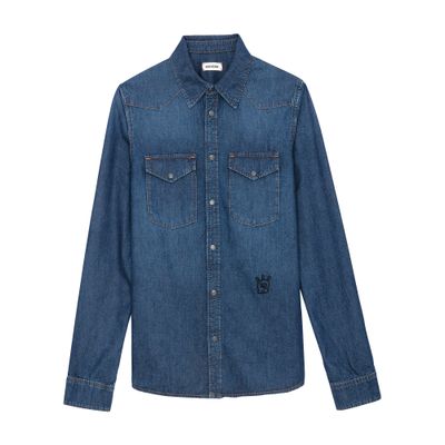 Zadig & Voltaire Stan Skull Denim Shirt