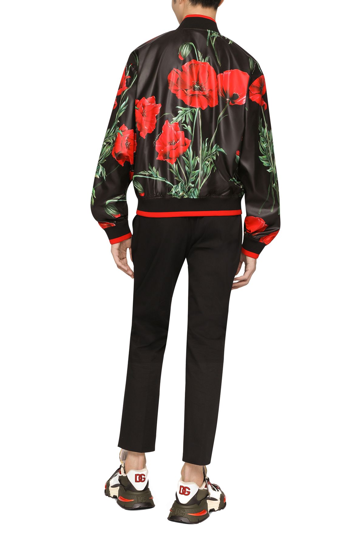 Dolce & Gabbana Poppy-print nylon jacket