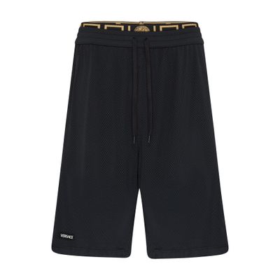 Versace Long mesh surf shorts