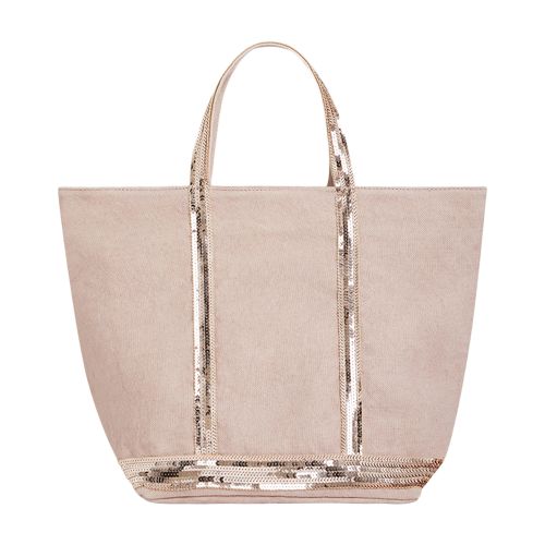  Linen and Sequins M Cabas Tote