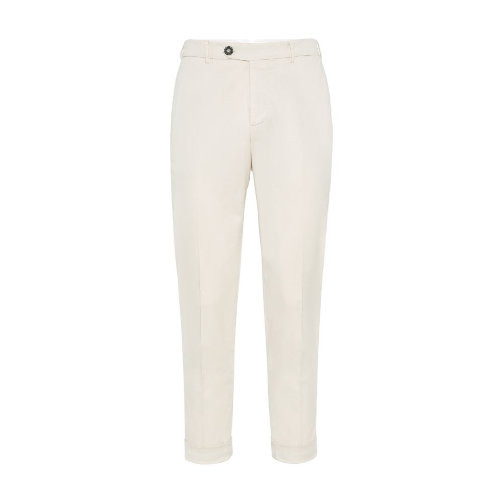 Brunello Cucinelli Gabardine garment dyed trousers