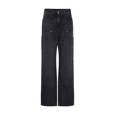 Givenchy Wide-leg jeans with patches