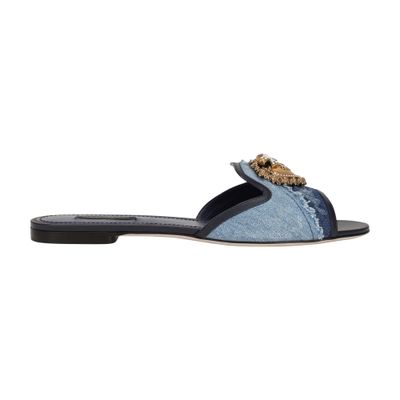 Dolce & Gabbana Patchwork denim Devotion Slides