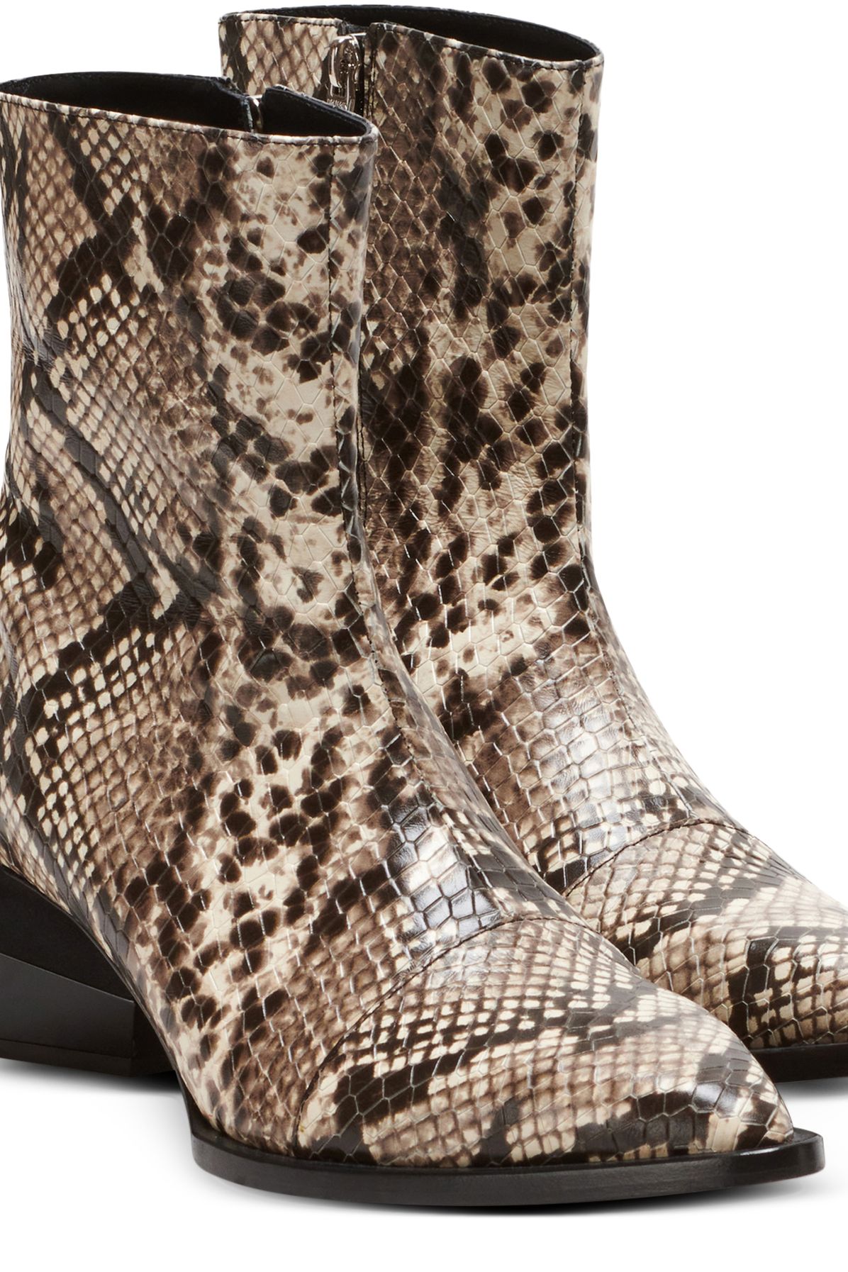 Balmain Billy snakeskin-effect leather booties