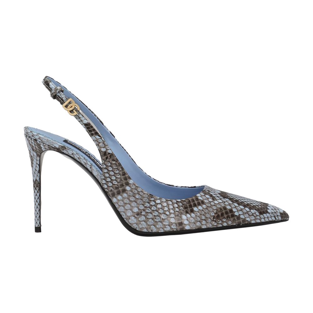 Dolce & Gabbana Python skin slingbacks