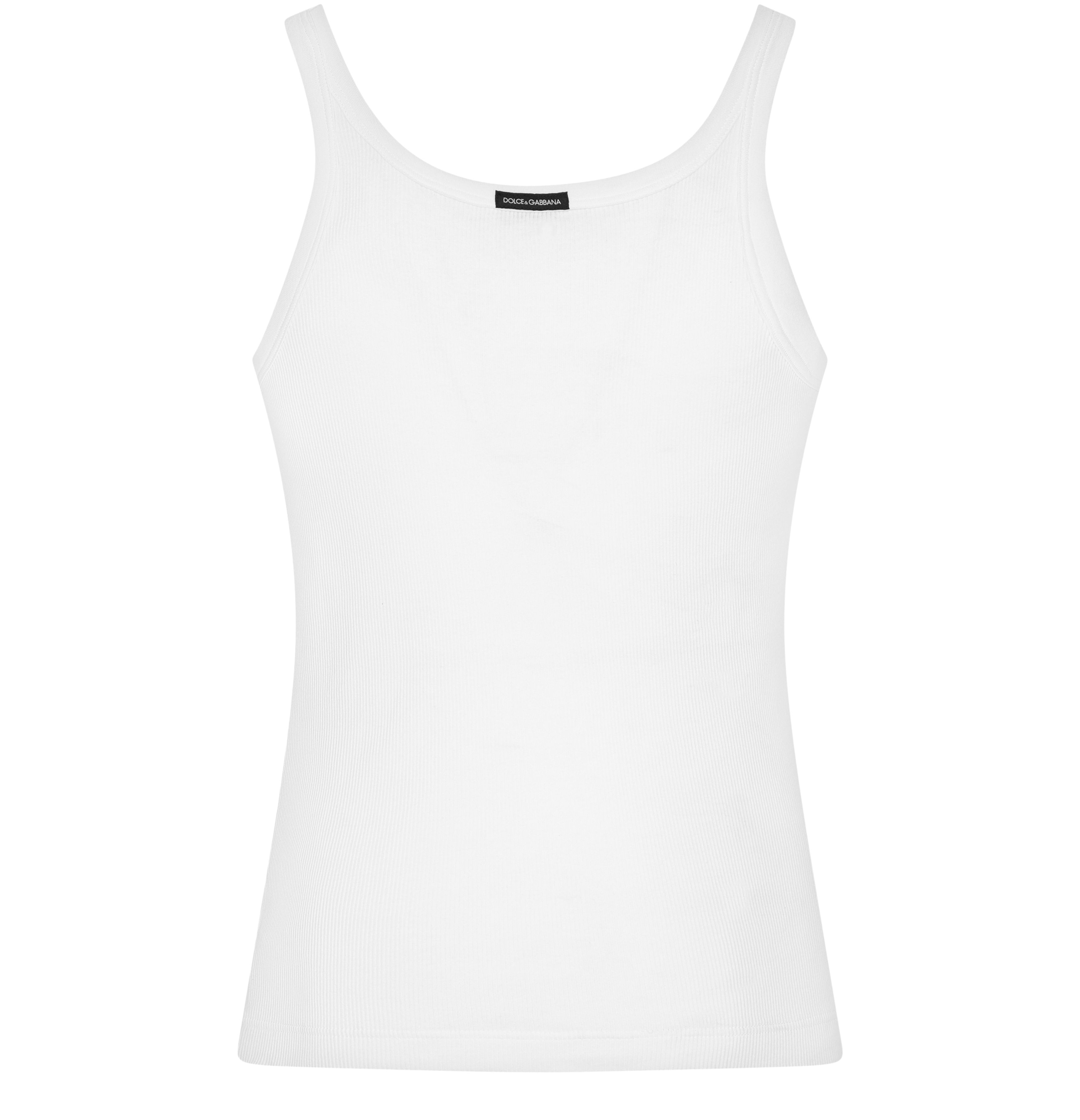 Dolce & Gabbana Fine-rib cotton singlet