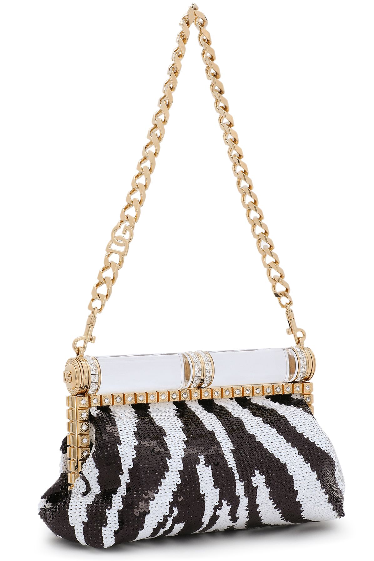 Dolce & Gabbana Sequined zebra-design bag