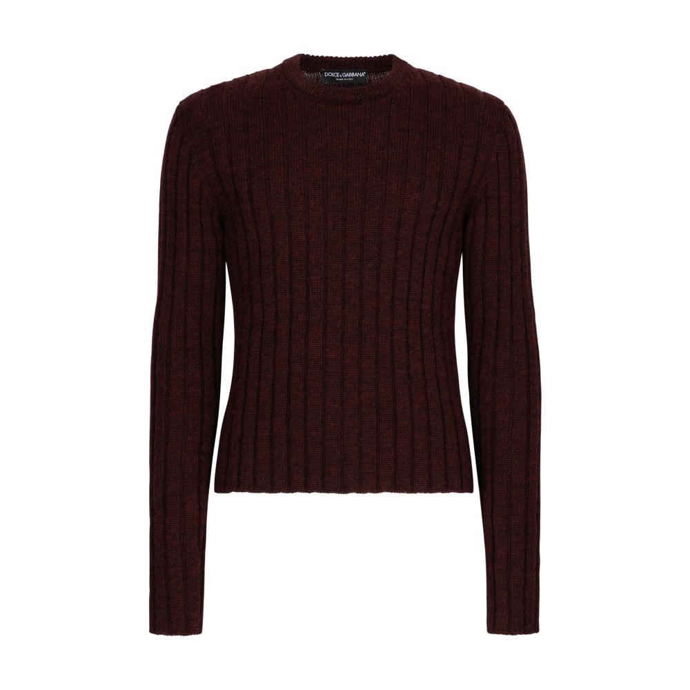 Dolce & Gabbana Ribbed Wool Crewneck Sweater