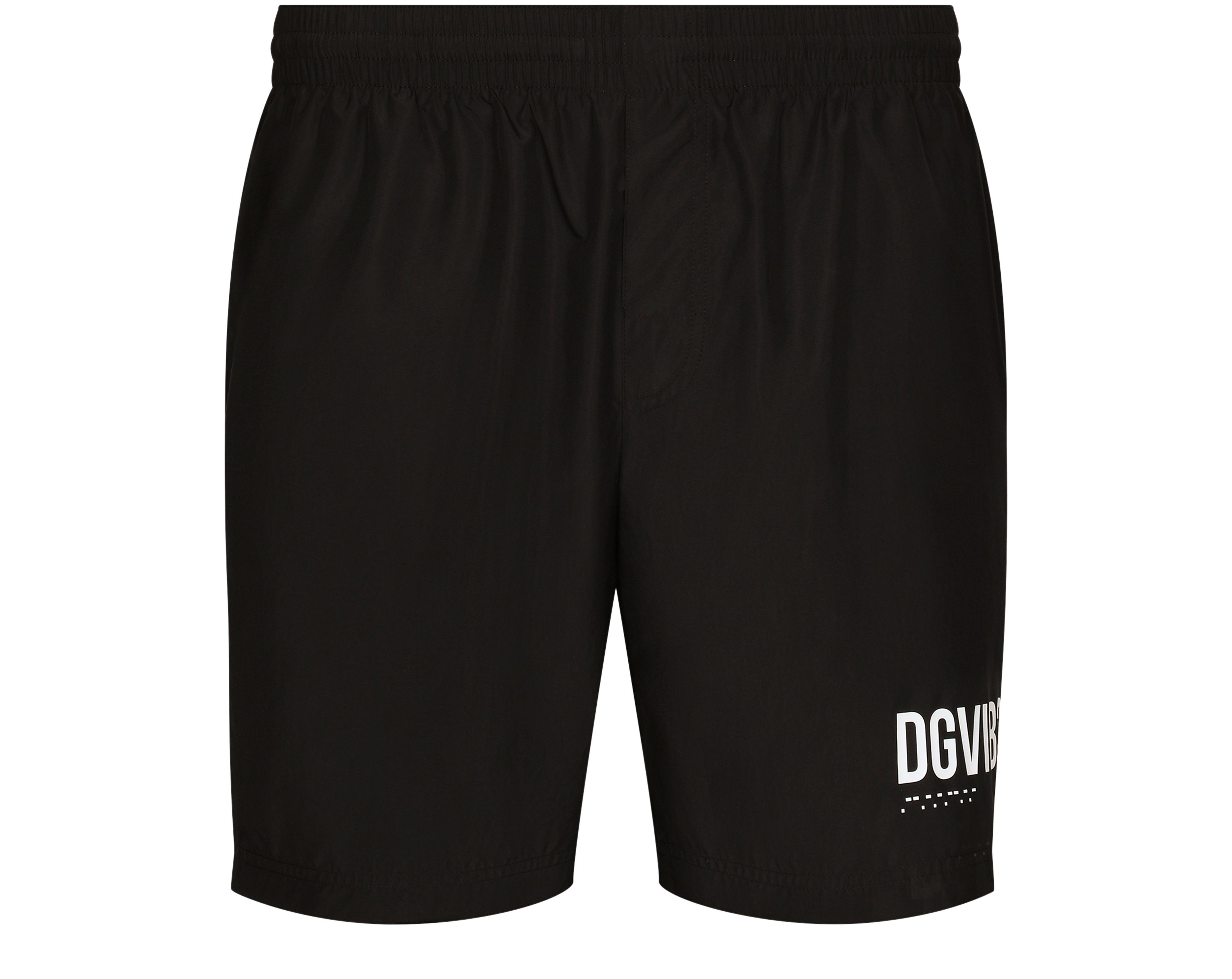 Dolce & Gabbana VIB3 printed and logo mid length swim trunks