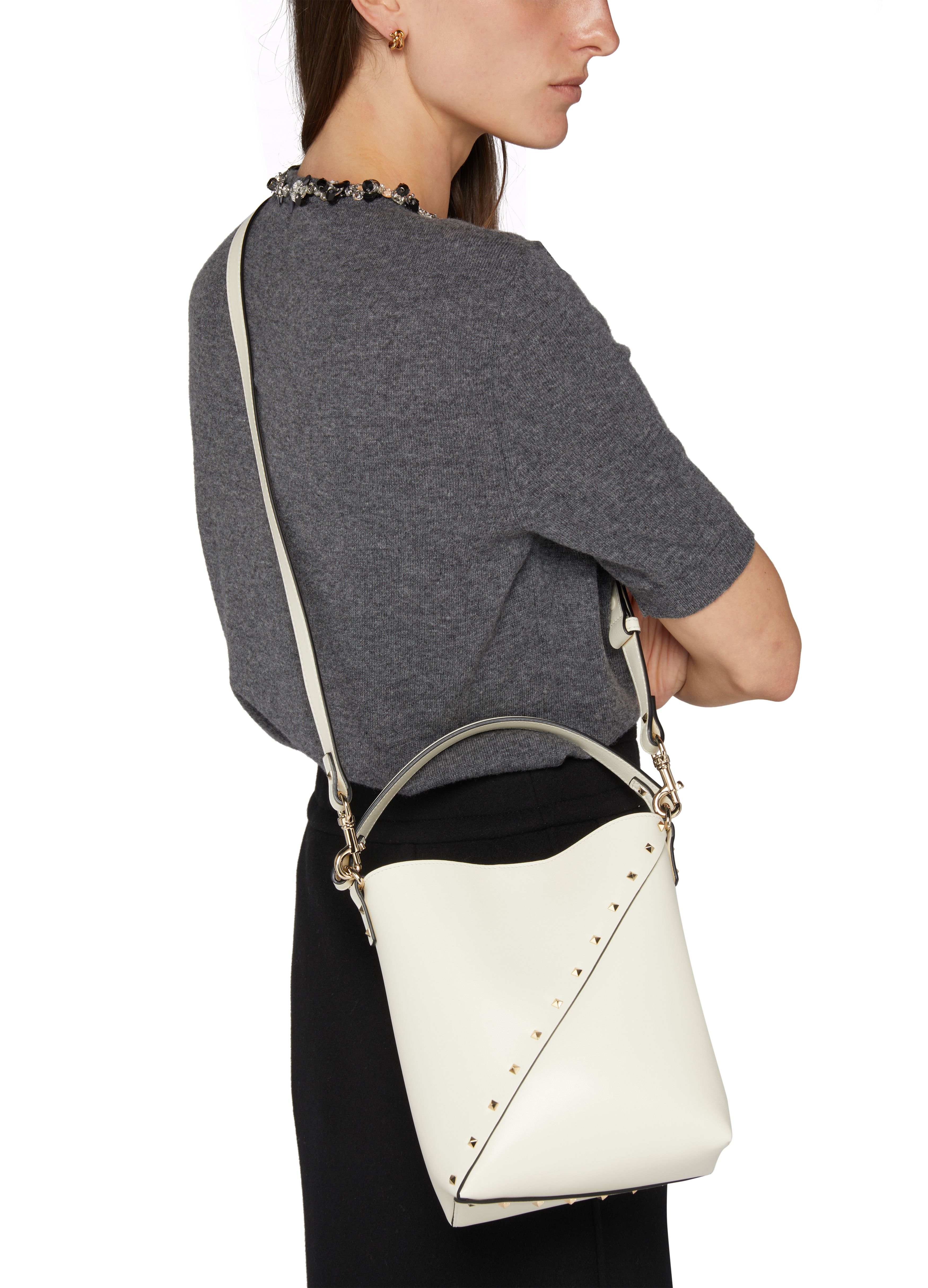 VALENTINO GARAVANI Small Rockstud Wispy bucket bag