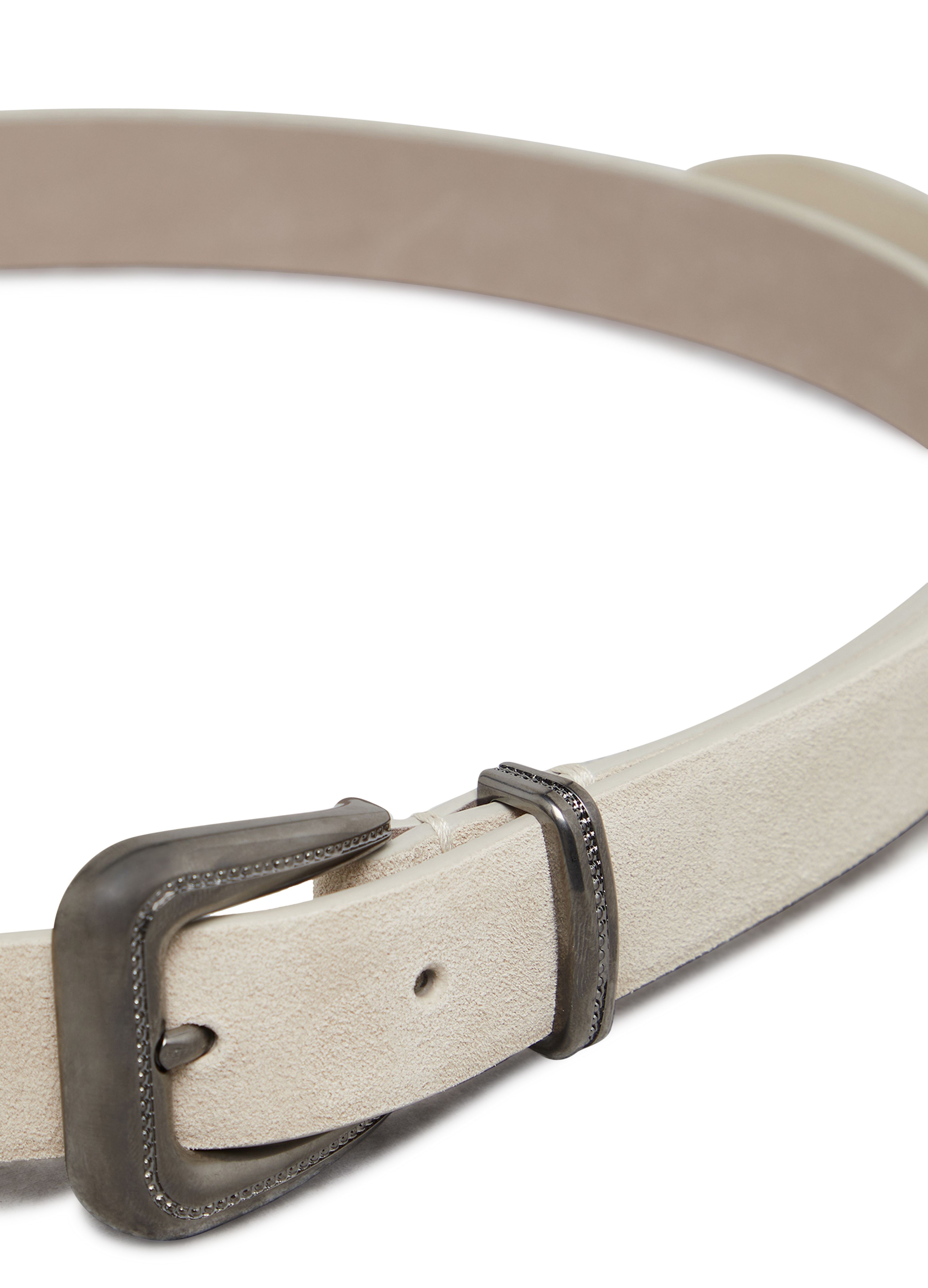 Brunello Cucinelli Suede calfskin belt