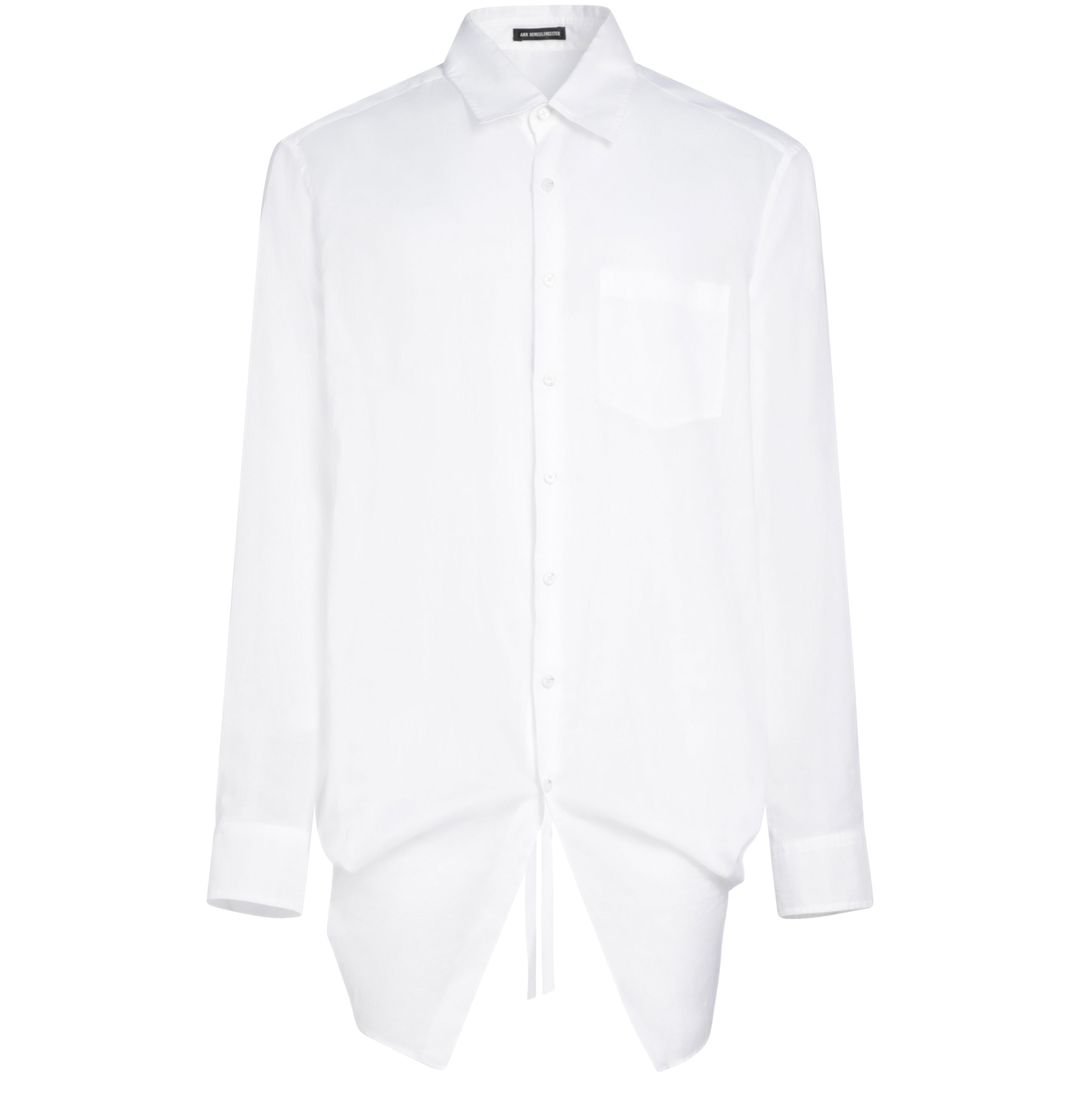 Ann Demeulemeester Valere long relax fit shirt draped on back light