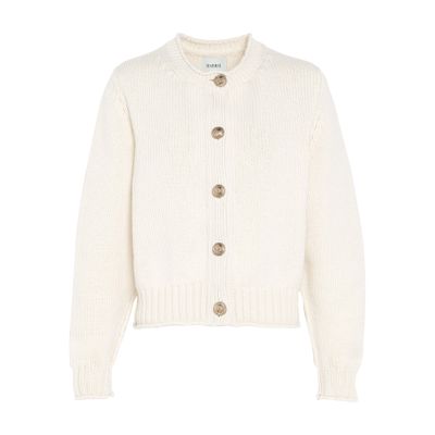Barrie Chunky cashmere cardigan with gold buttons