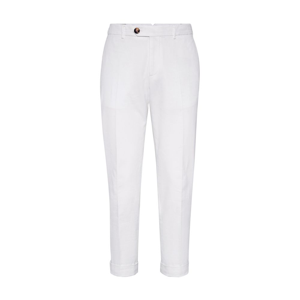 Brunello Cucinelli Gabardine garment dyed trousers