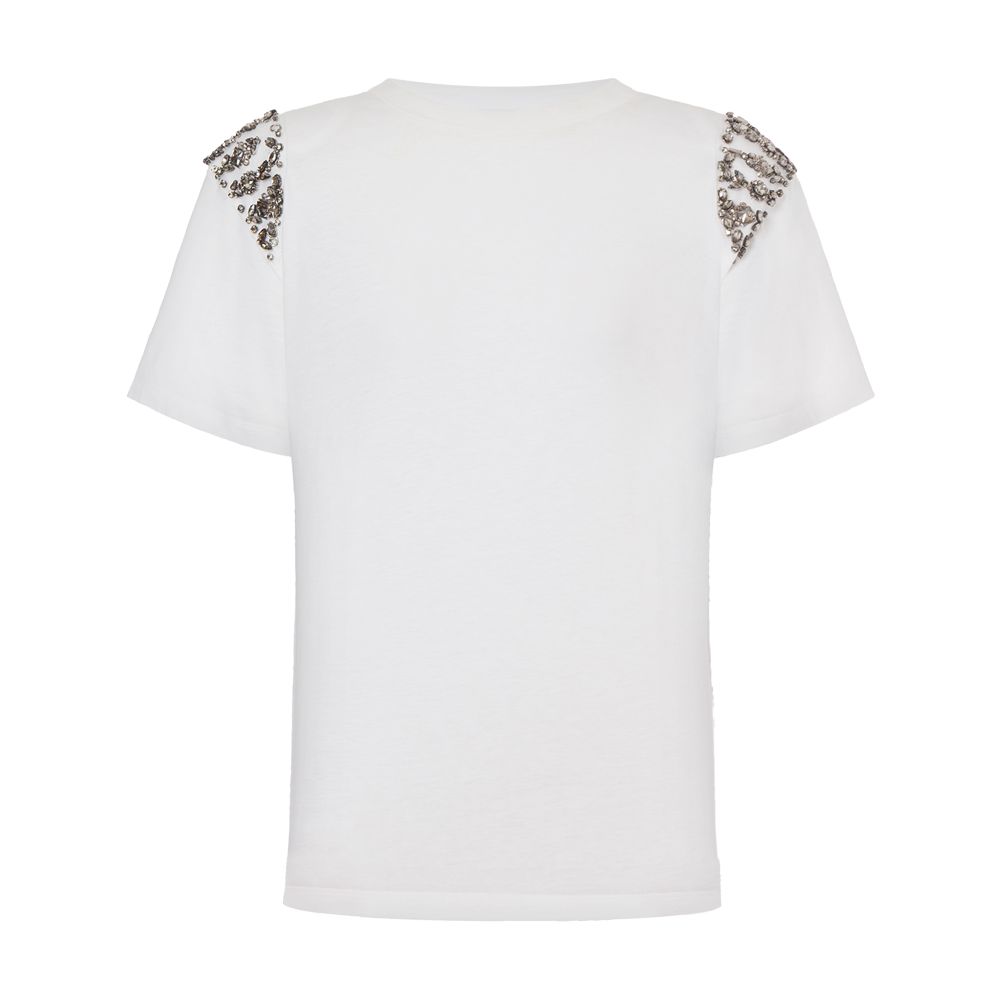 Alberta Ferretti Organic jersey t-shirt with embroidery