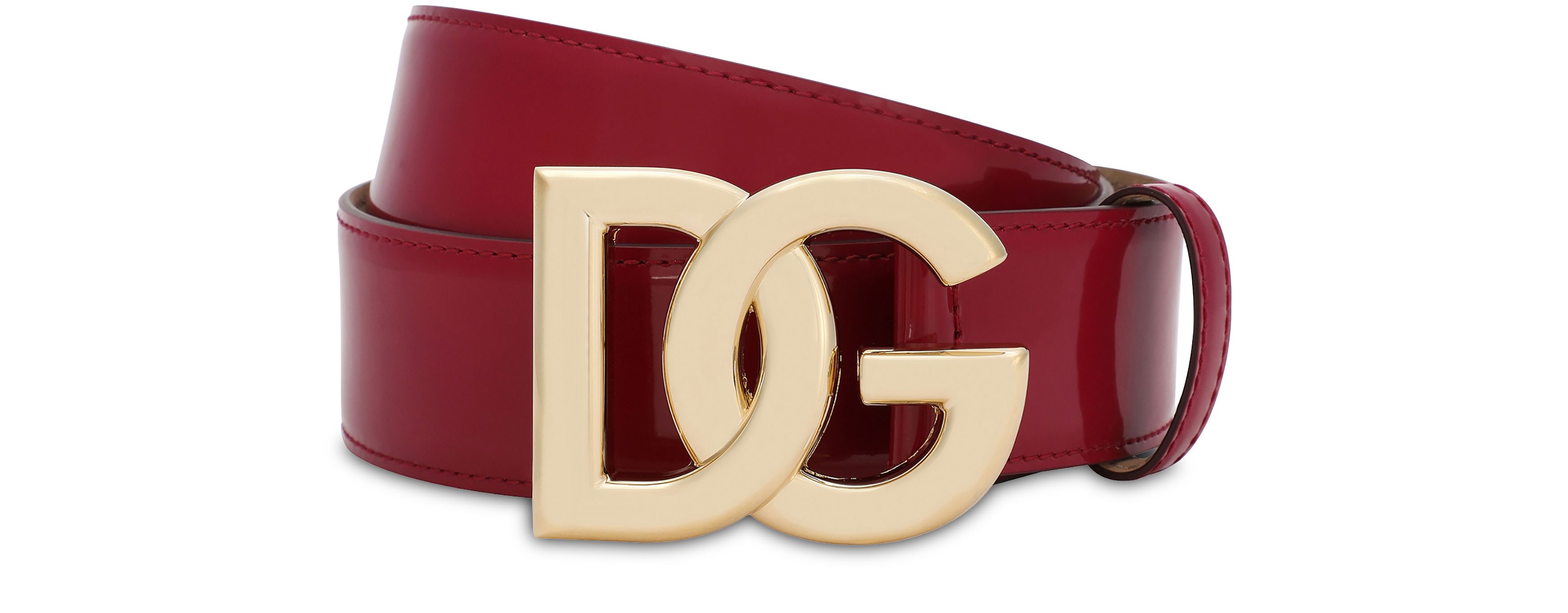 Dolce & Gabbana Polished calfskin belt with DG logo