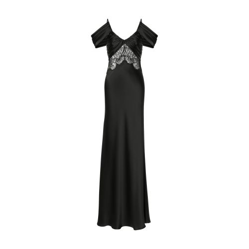 Alberta Ferretti Satin dress with lace