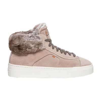 Santoni Fur and suede sneakers